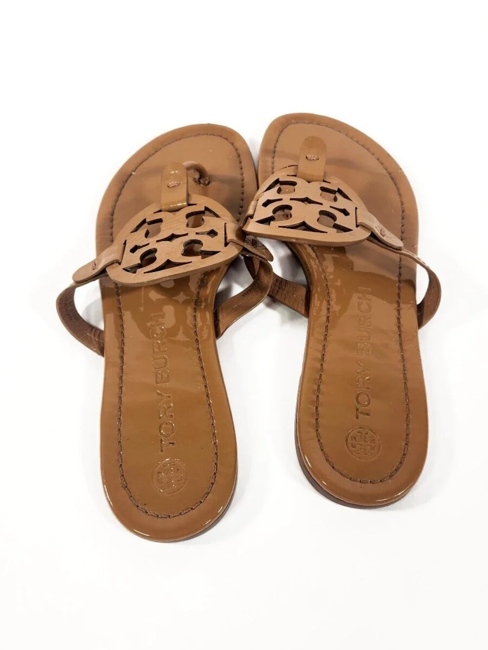 Tory Burch Metallic Silver Miller Sandals Size 9